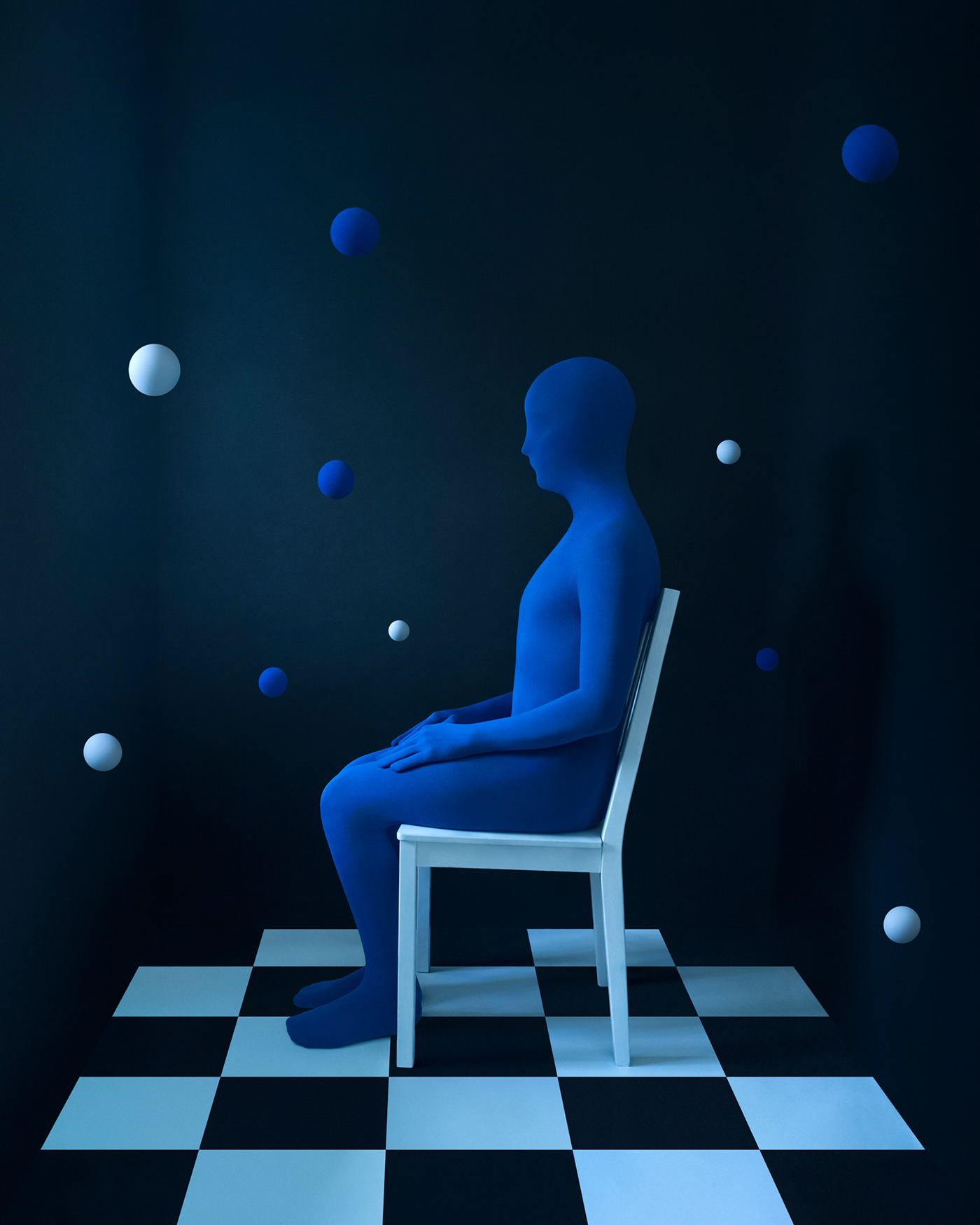 surrealism conceptual fine art Hasselblad soul blue black melancholia