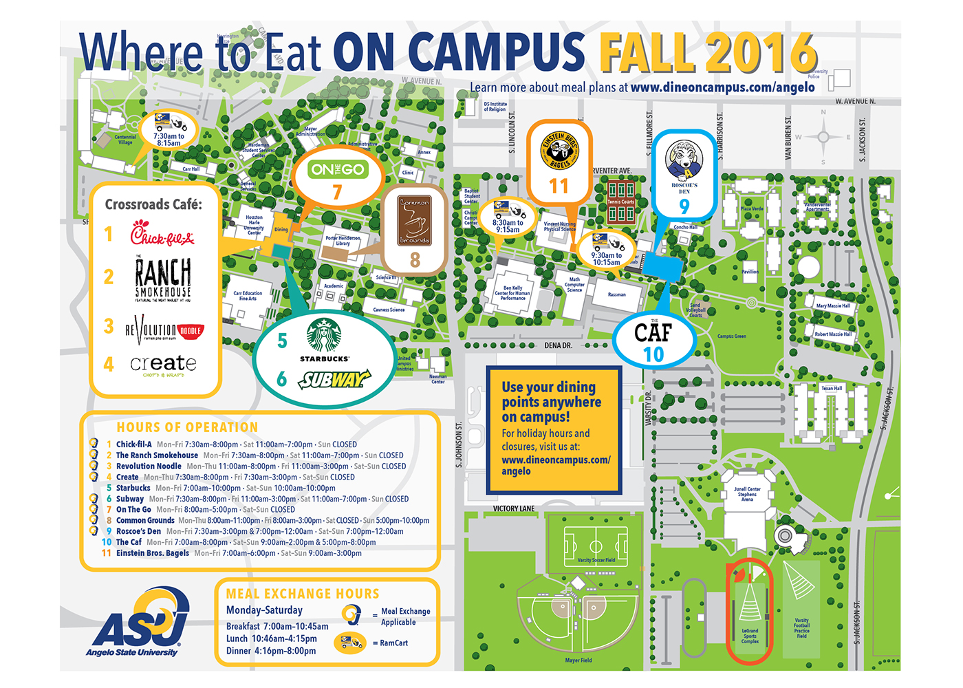 Campus Map For Angelo State University On Behance