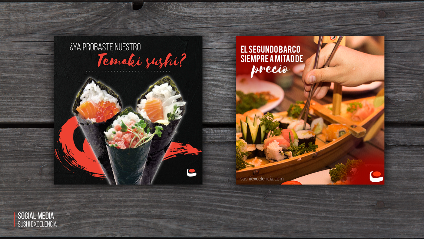 Fotografia Sushi social media menu Korea