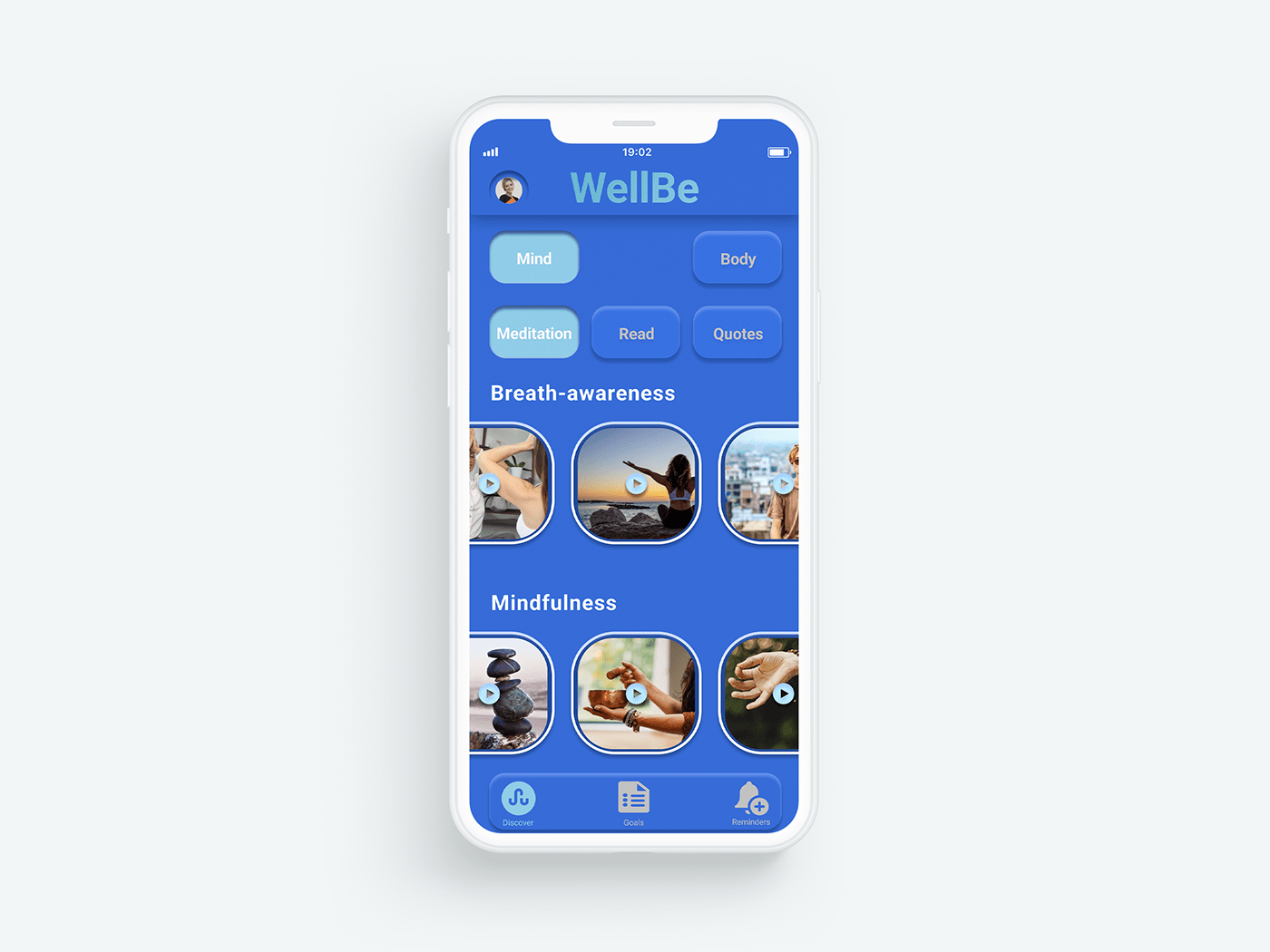 diet Figma fitness mediattion Mobile app prototype sxreens ui design UX design Wellbein