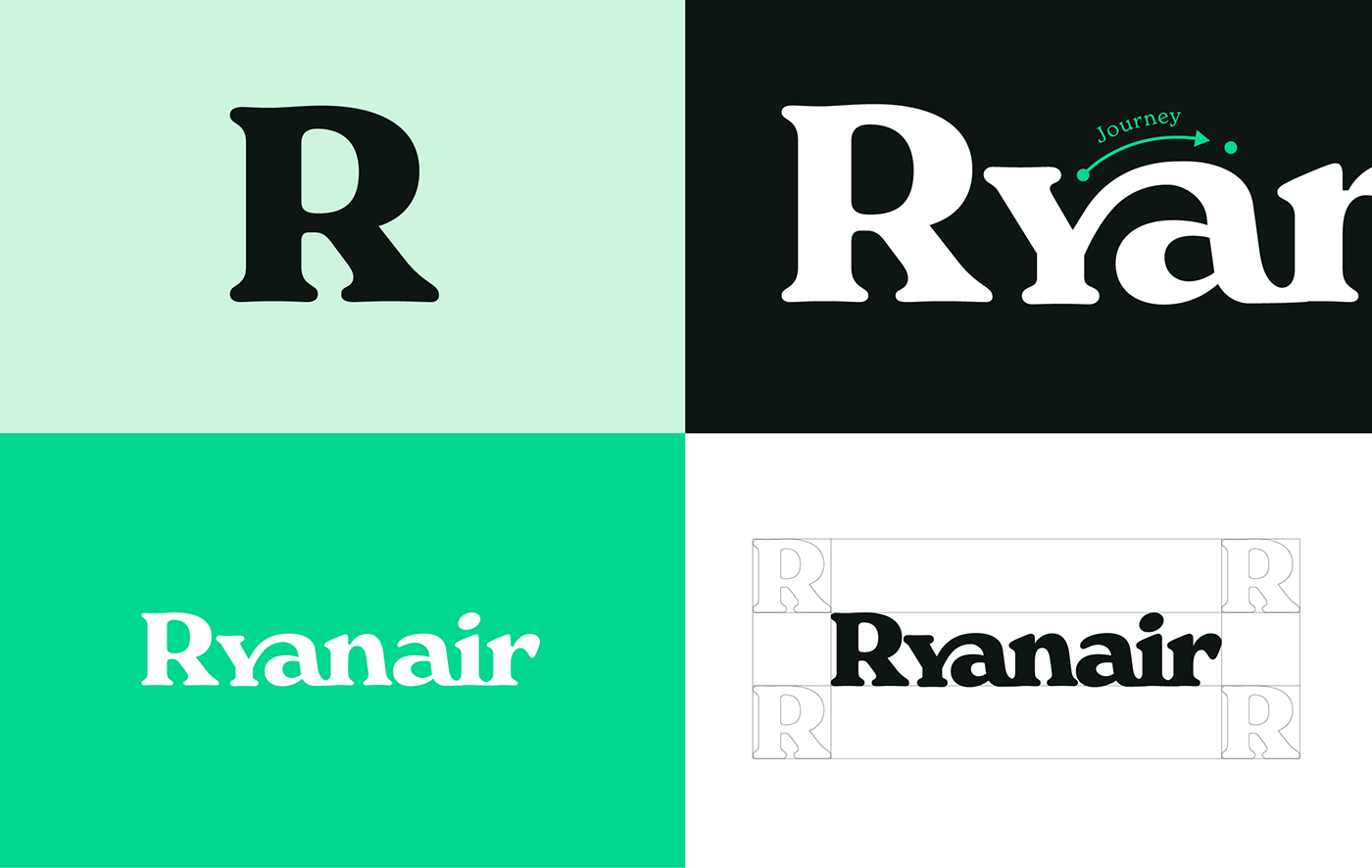 airline Logo Design Ryanair UI visual identity
