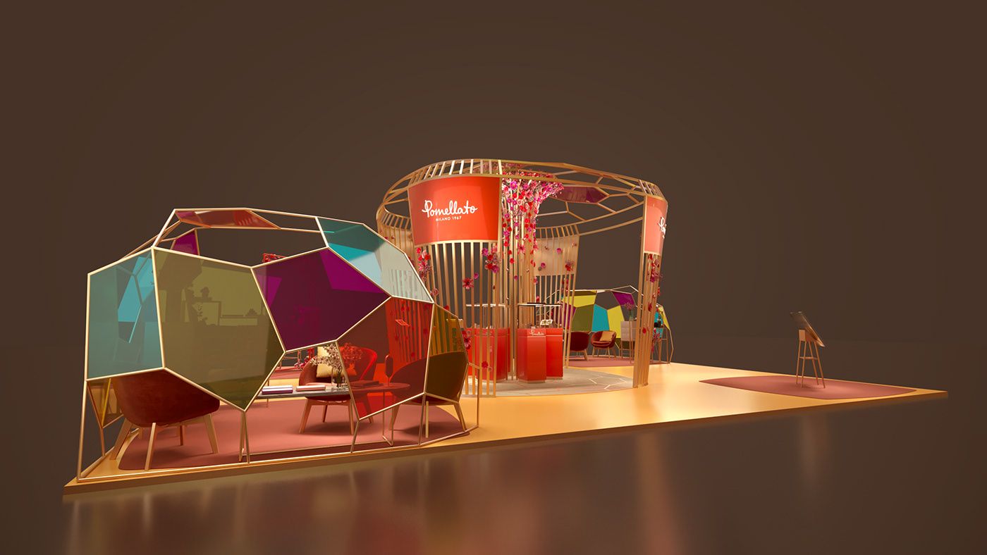 booth Exhibition  Jewellery Stand 3D architecture archviz furniture Render visualization