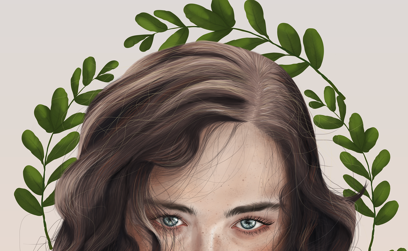 ILLUSTRATION  Realism girl portrait portrait illustration Digital Art  textures