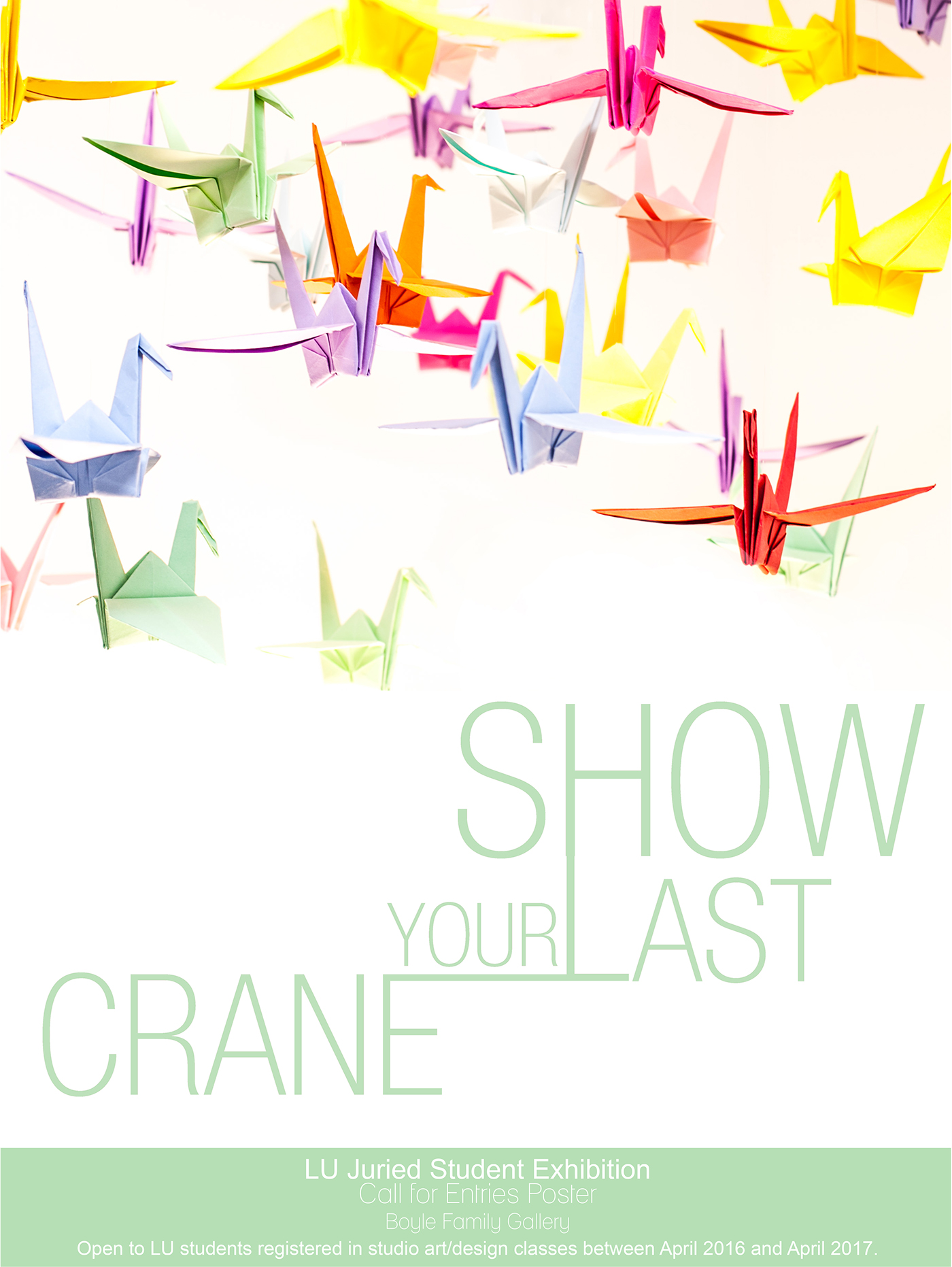 paper cranes origami  Exhibition  art birds wish cranes
