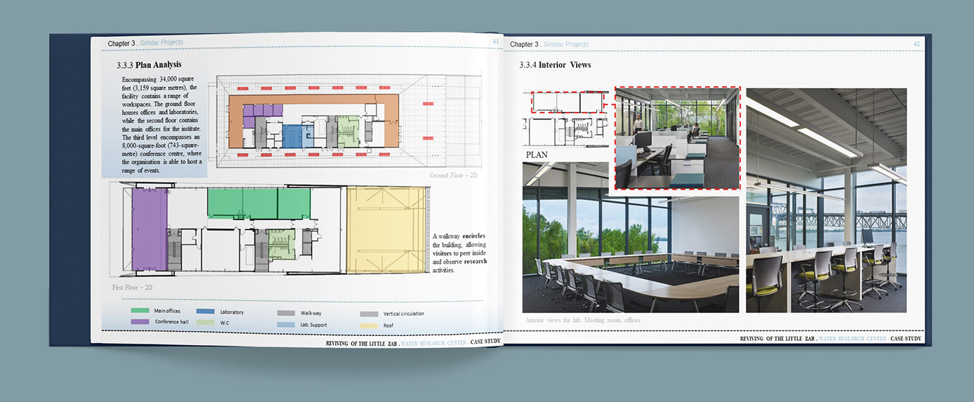 thesisbook graduationproject architecture Bookdesign graphicdesign waterresearchcenter SeniorYear ResearchCenter design Mockup