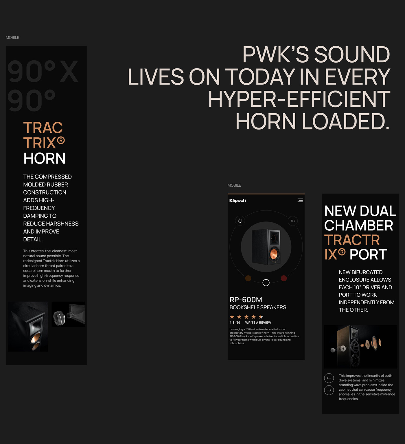 Audio concept corporate Klipsch loudspeakers redesign UI ux Web Design  3d modeling