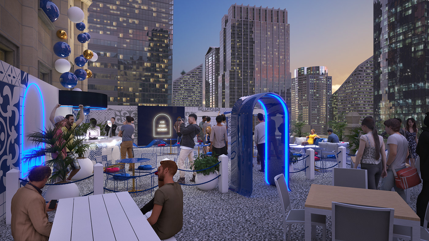 3D Visualisation of The House Of Peroni Brand Activations