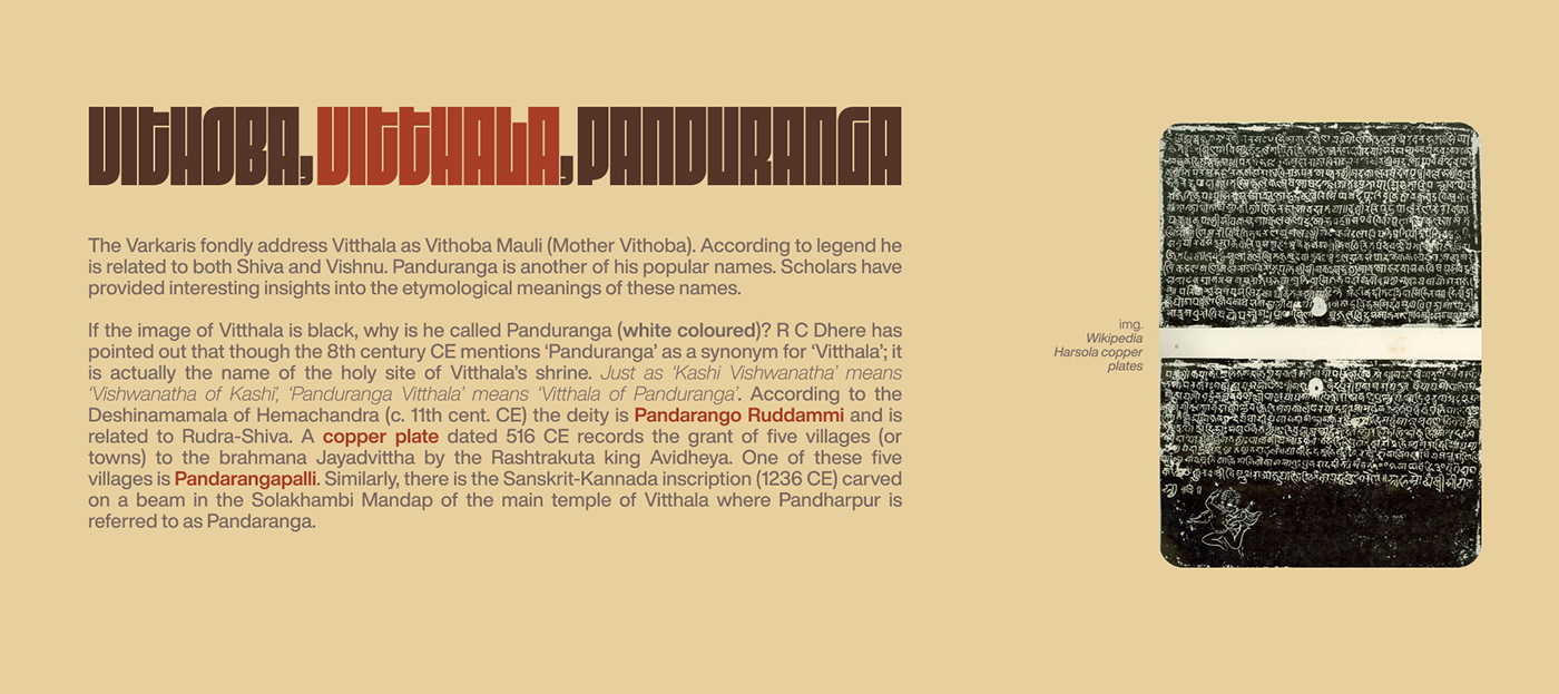 cultural documentation data visualization information design nid bengaluru varkari Vithoba vitthal vitthal pandharpur warkari
