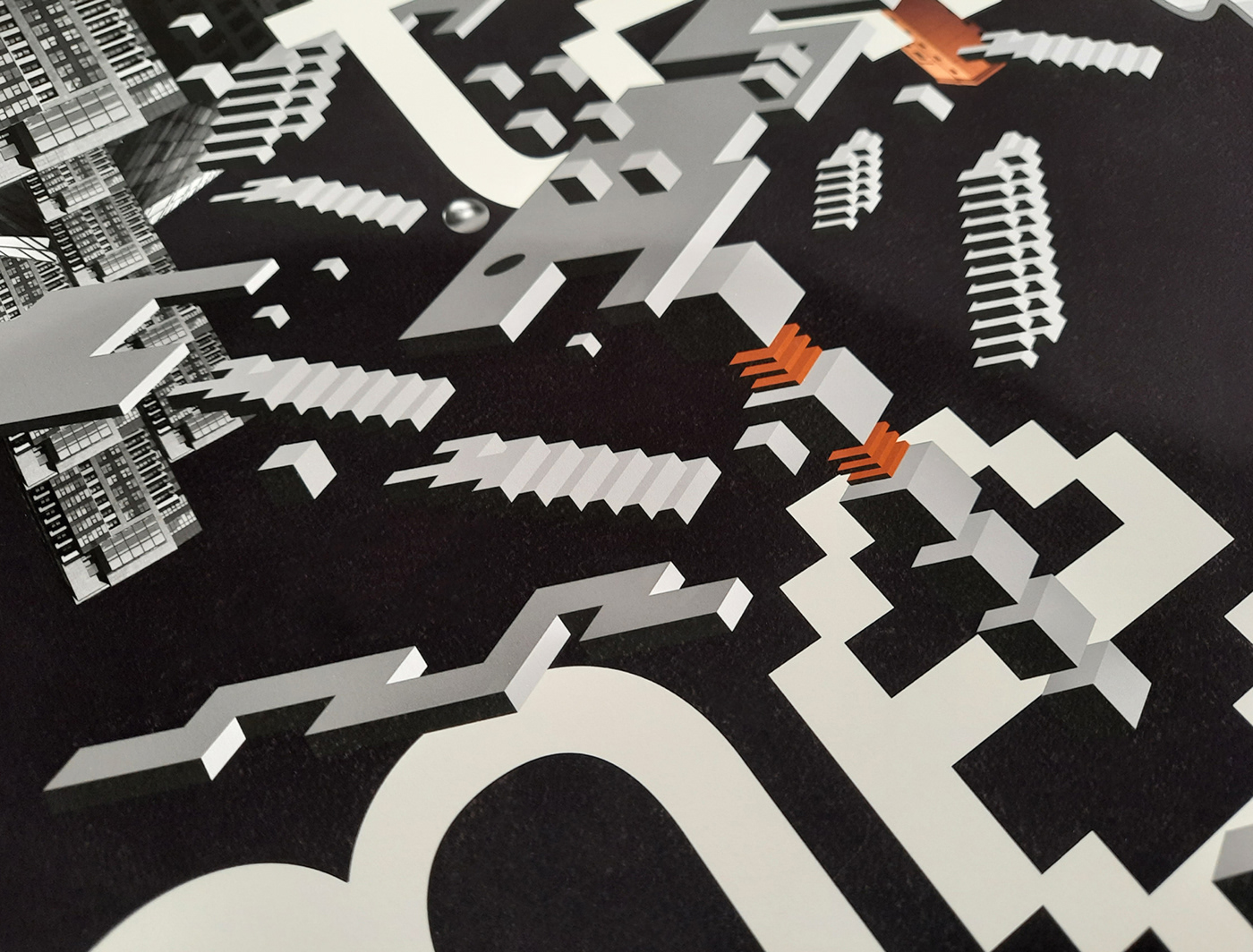 anniversary artwork collage T-Shirt Design typography   visual identity brand identity copper pixelfont print