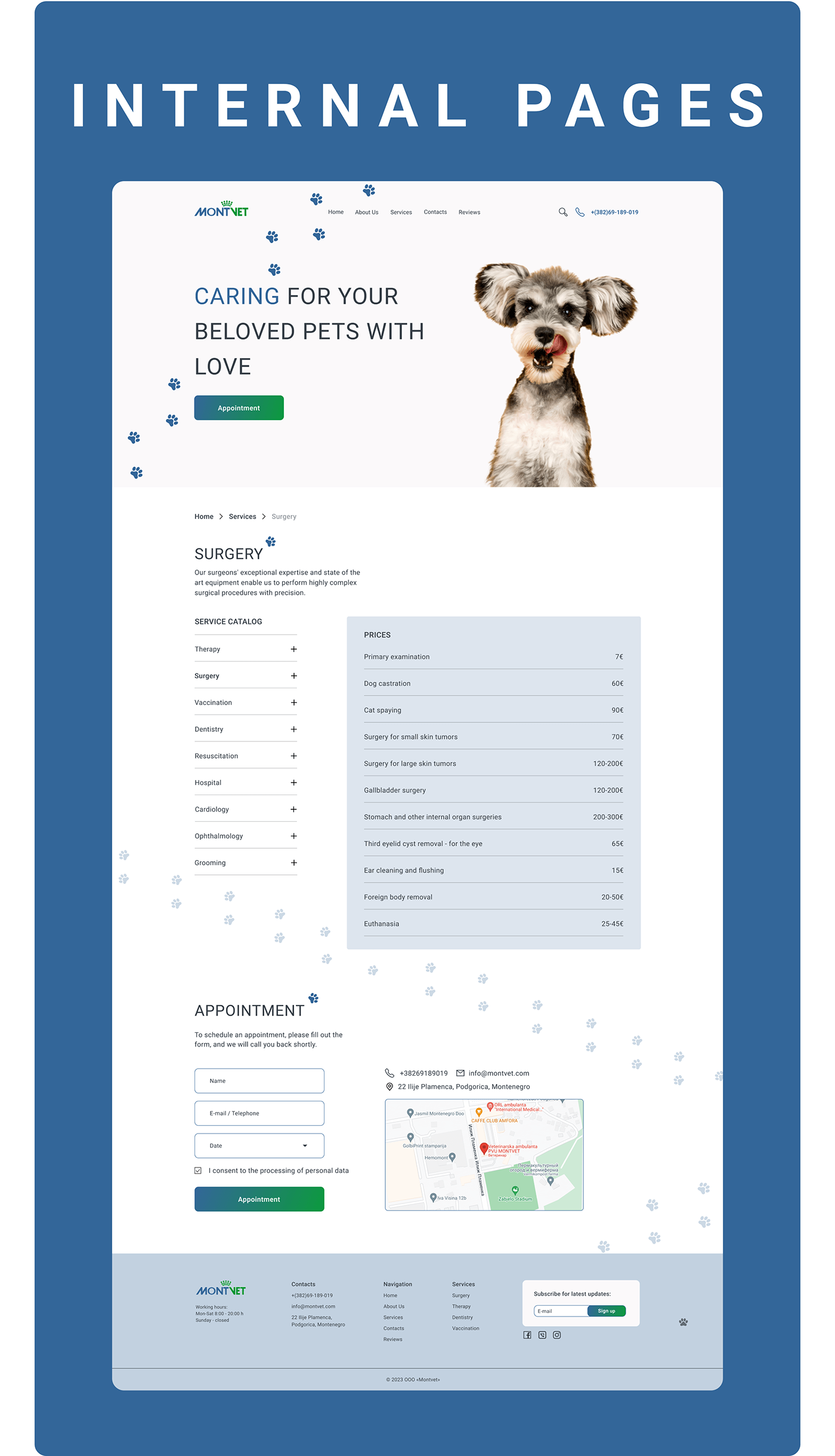 design Website Figma UI/UX veterinary clinic ветеринарная клиника ве дизайн сайта веб-дизайн