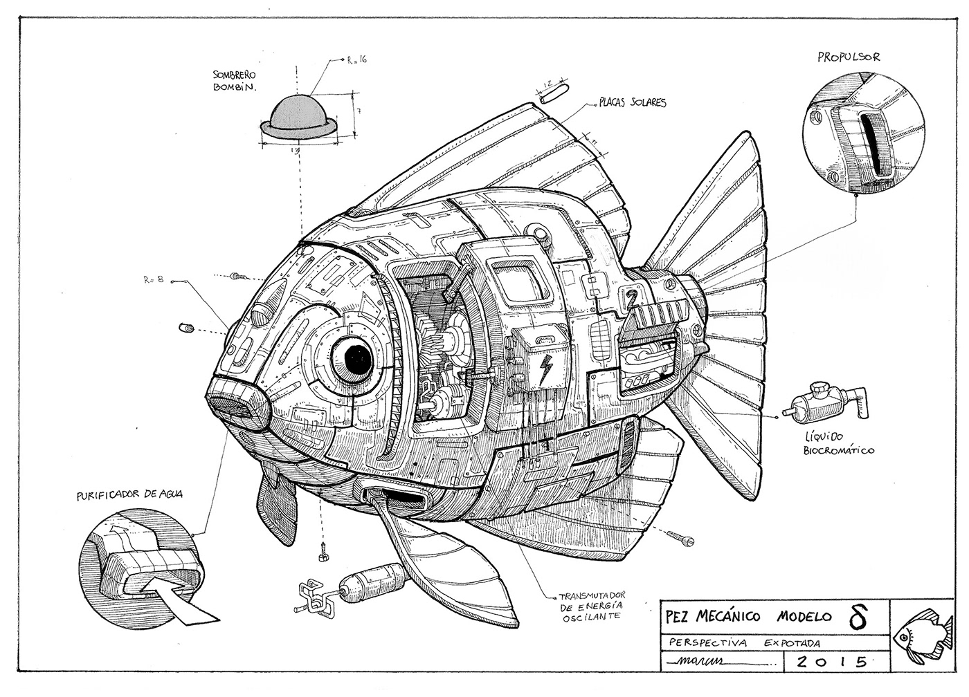 3D conceptart fish modeling rad robot ships Videogames