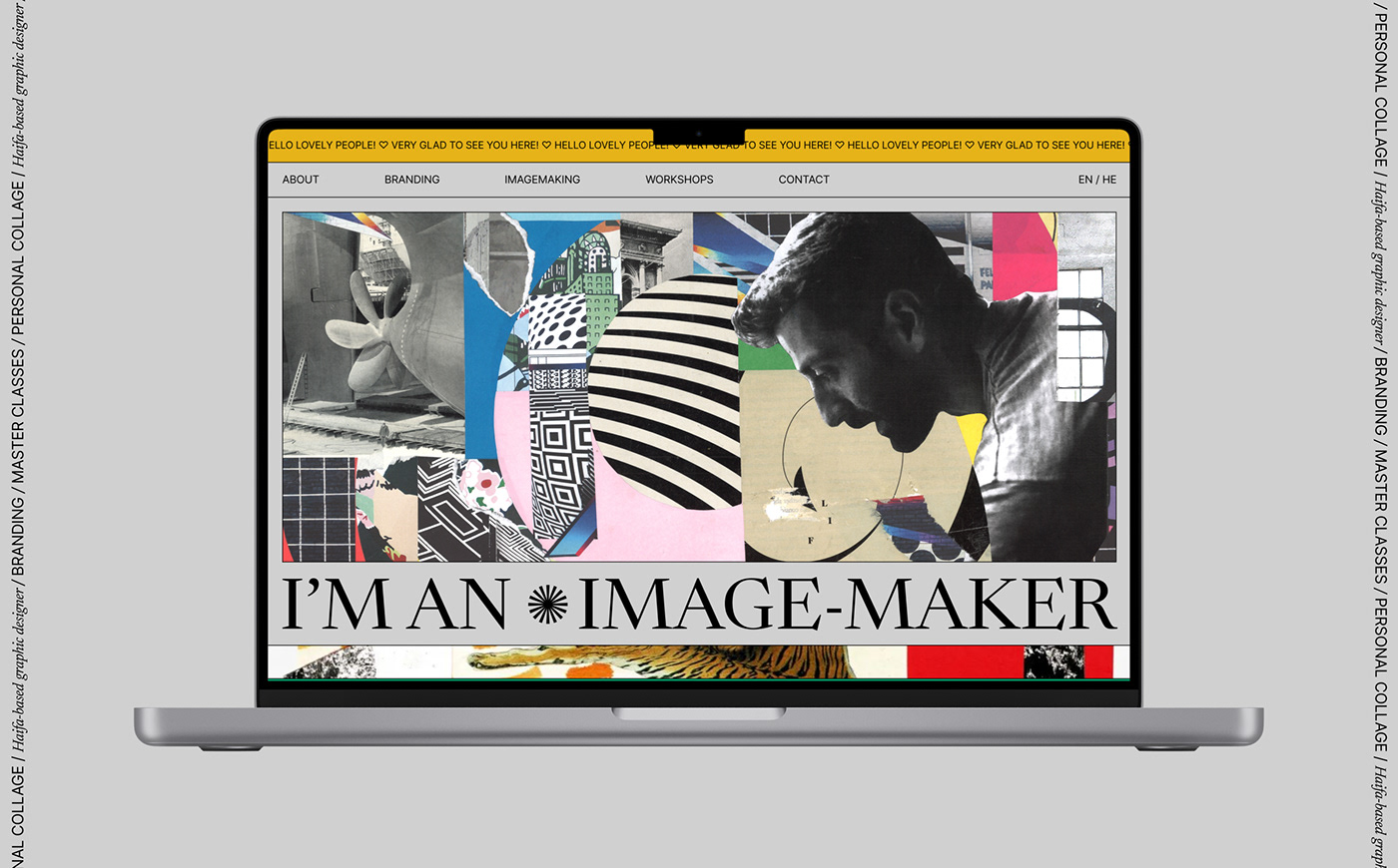 collage Graphic Designer Website Design Web Design  branding  portfolio ui design colorful creative artist