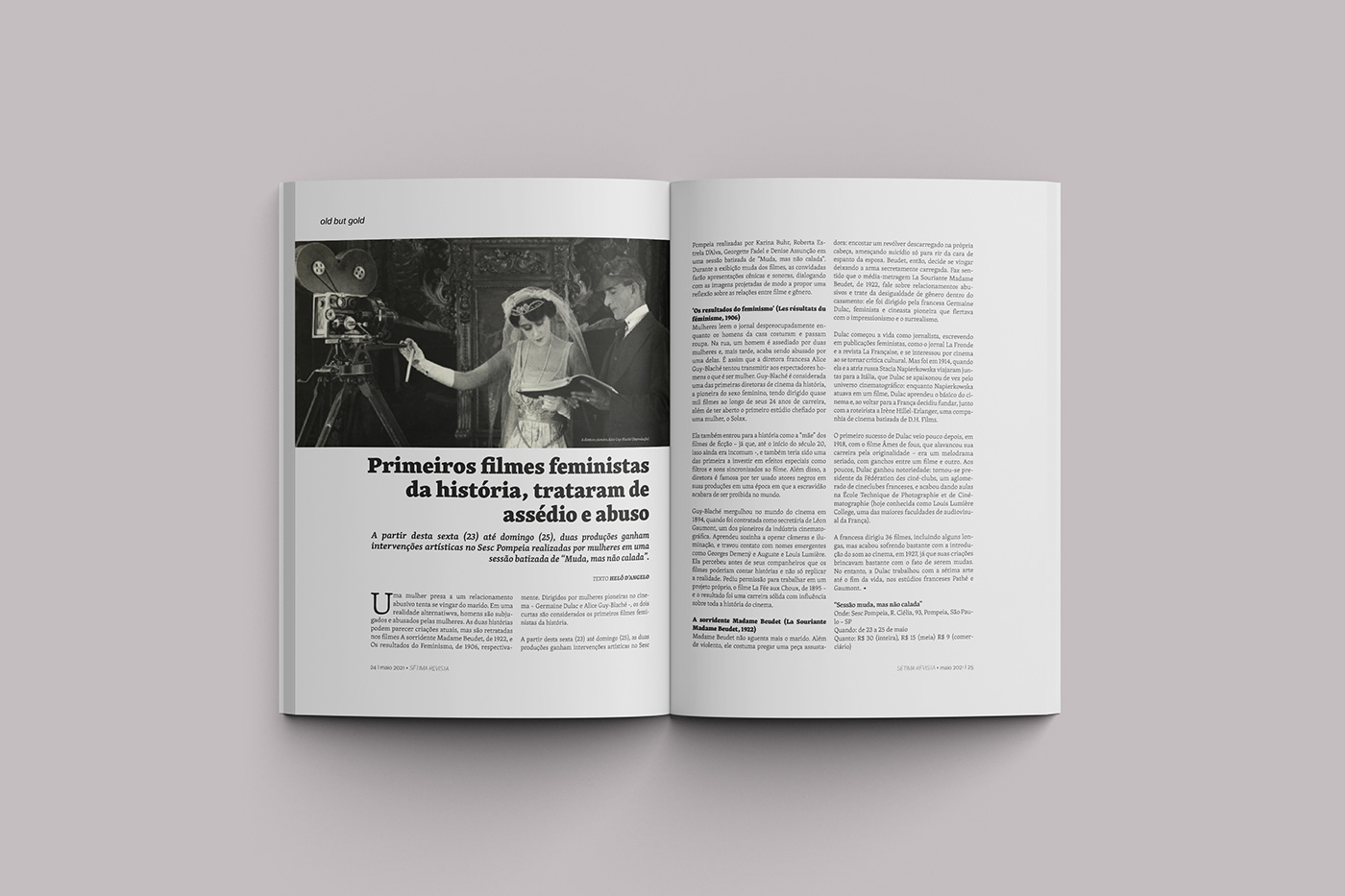 Cinema diagramação diagramation editorial design  feminismo feminist InDesign Layout magazine revista