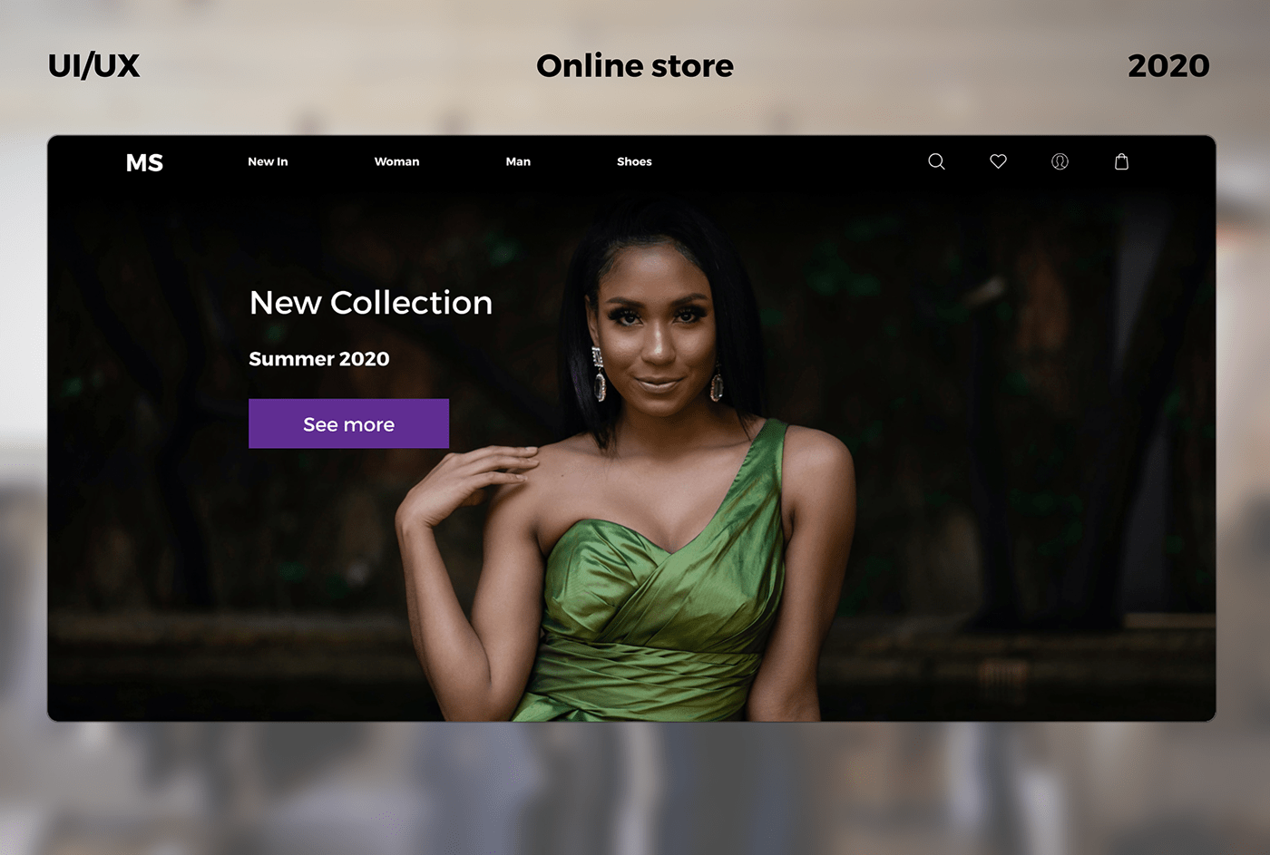 cloth design online store UI/UX web site