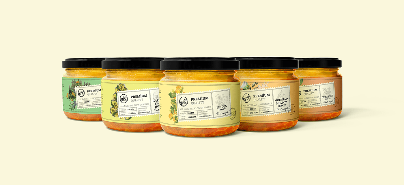 agriculture azerbaijan honey ILLUSTRATION  natural Packaging premium Preserve tea
