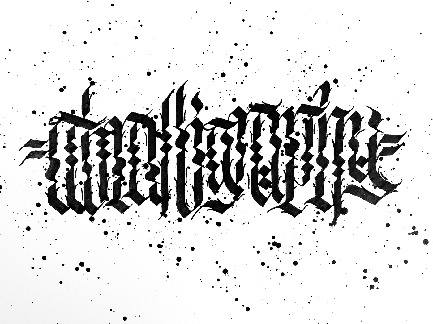 Calligraphy   abralligraphy каллиграфия video art ink gothic black pilot parallel pen