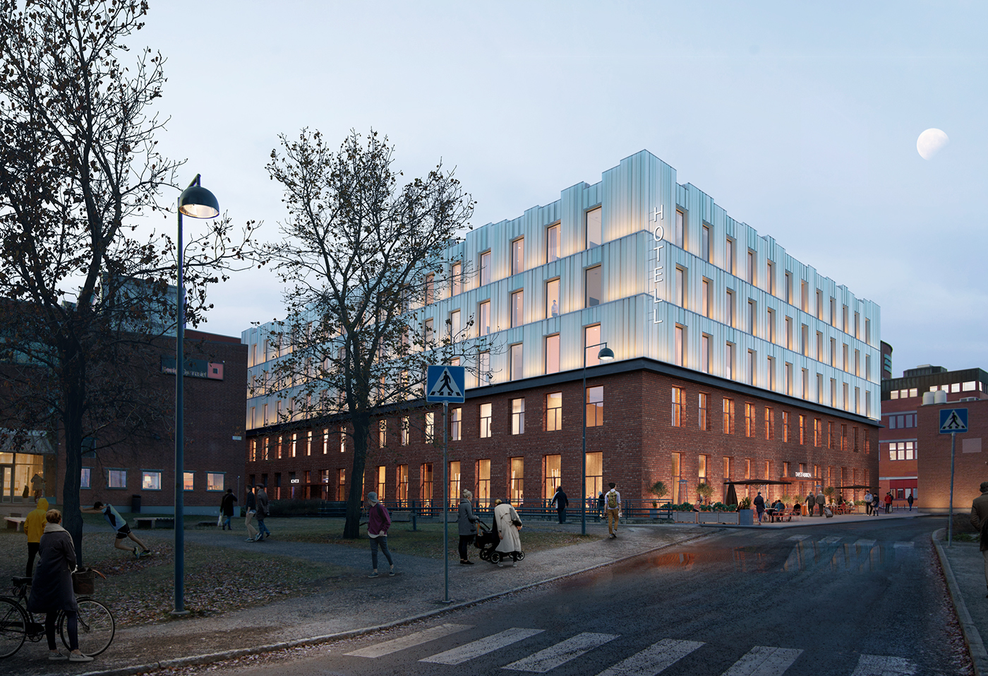 Render hotel corona renderer 3dmax design architecture Landscape Sweden Stockholm