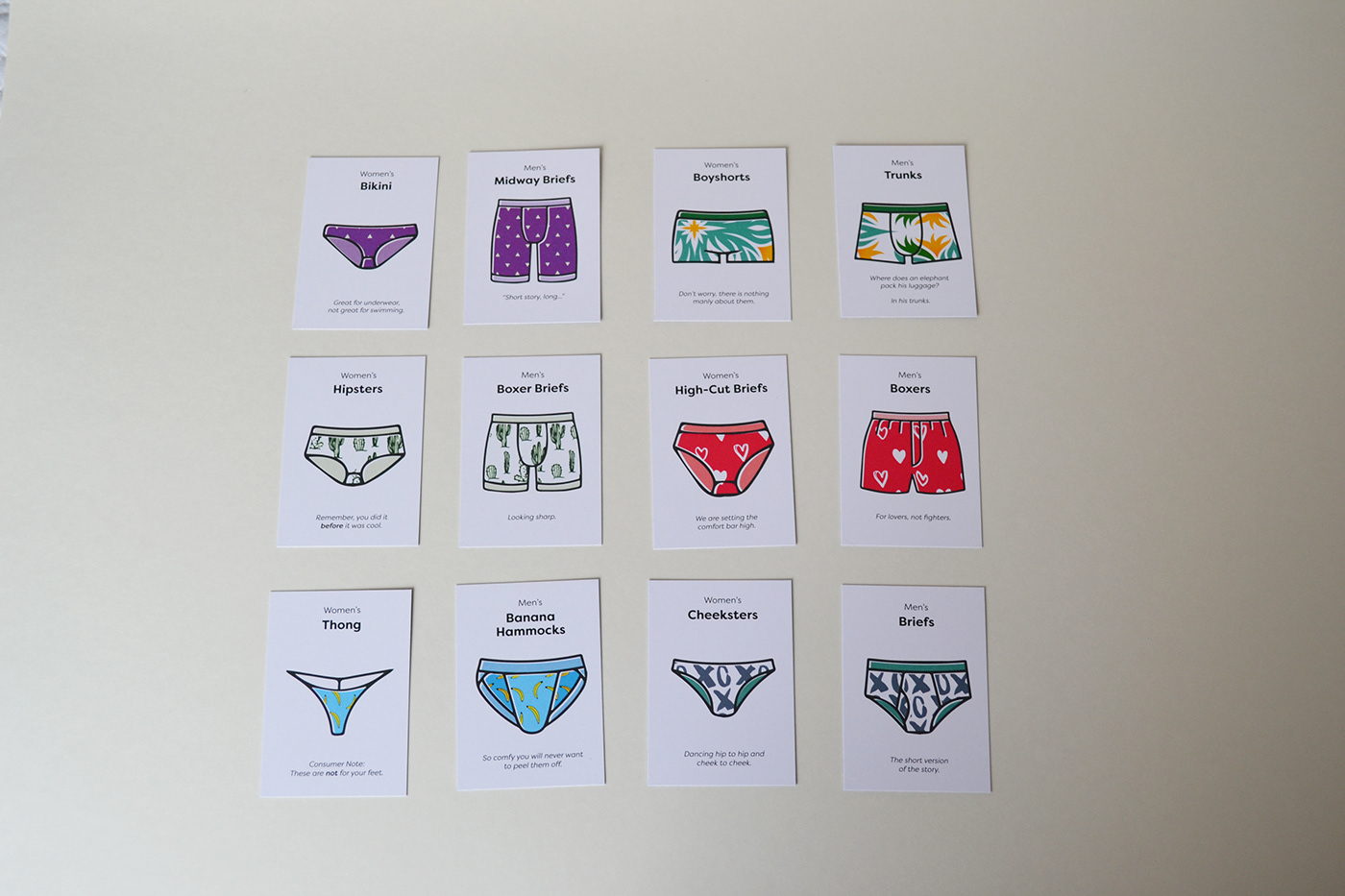 brand unboxing mailer fundies BYUI byuidaho sequential design non-linear underwear design