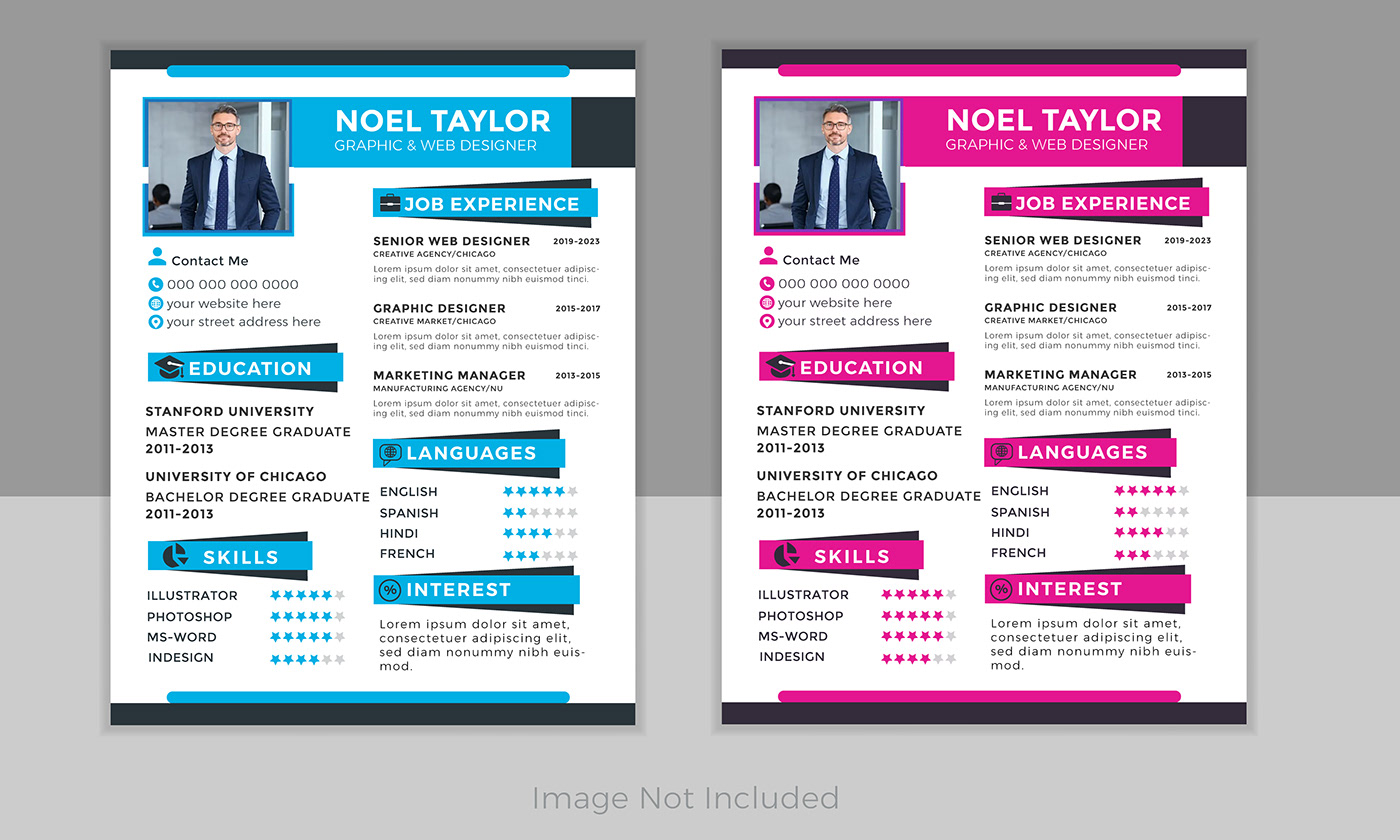 elegant letter minimalist professional Resume modern template CV design best
