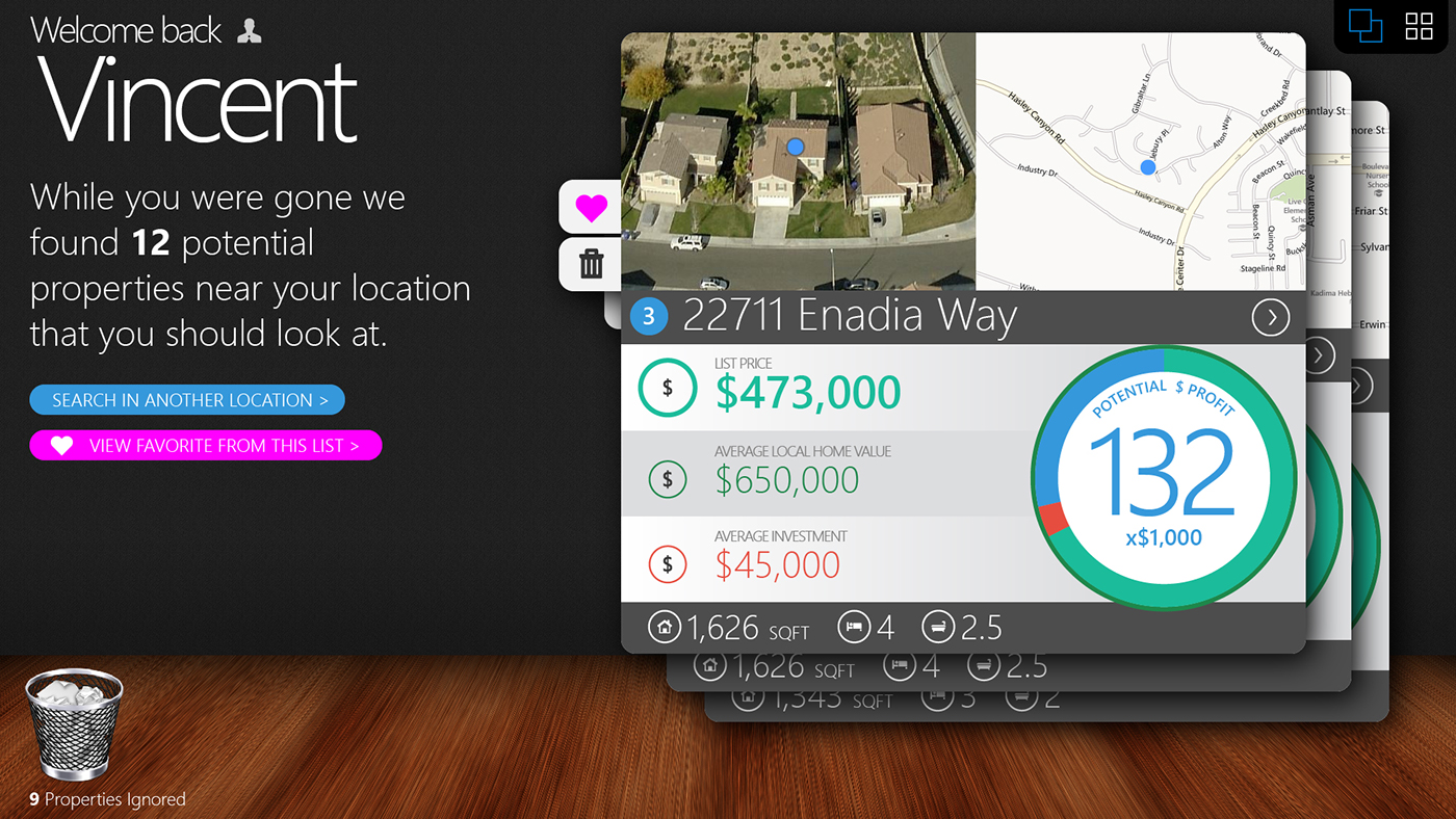 real estate home app opportunity surface UI ux ux/ui