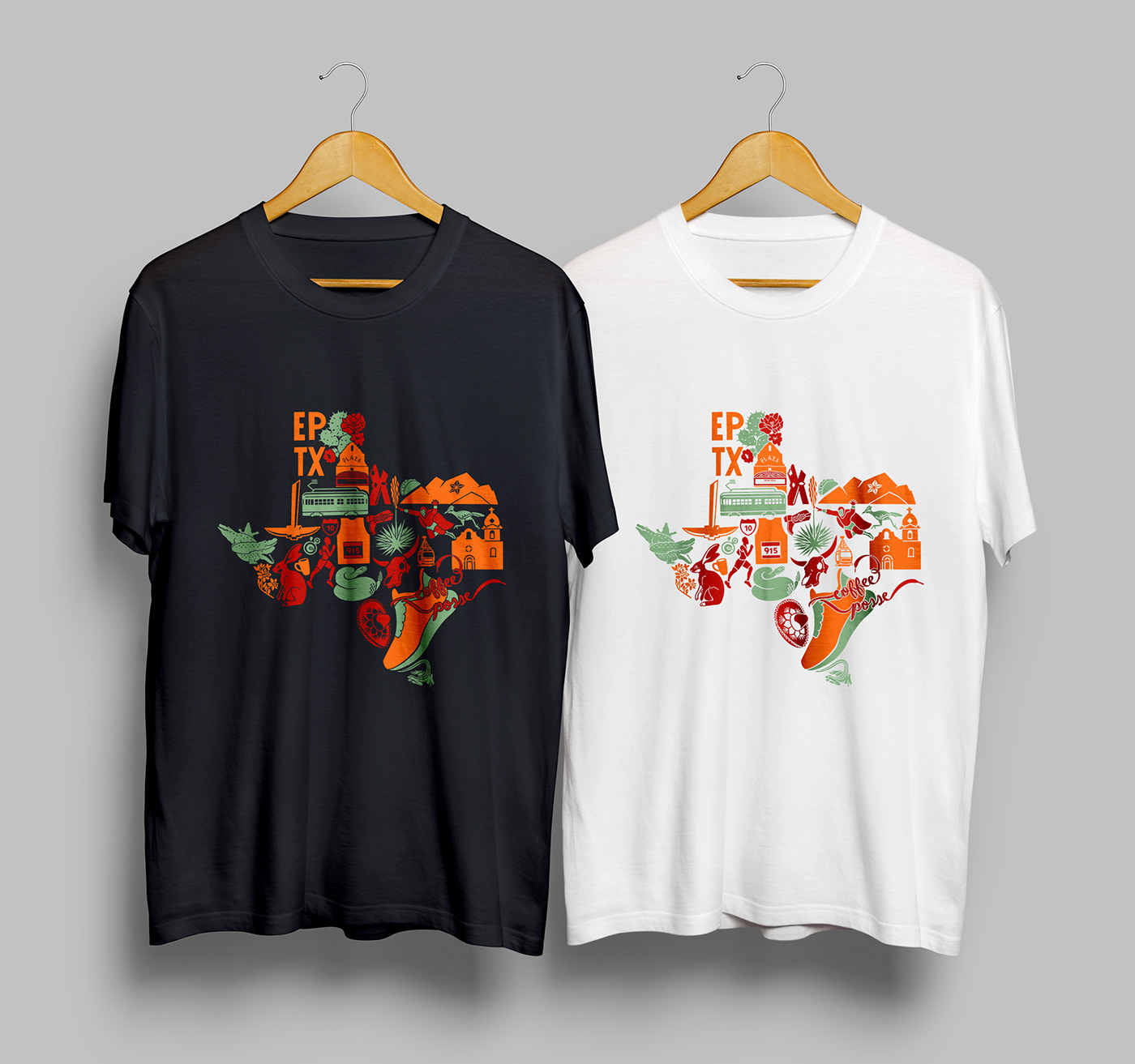 Apparel Design bordertown desert el paso running club t-shirt texas