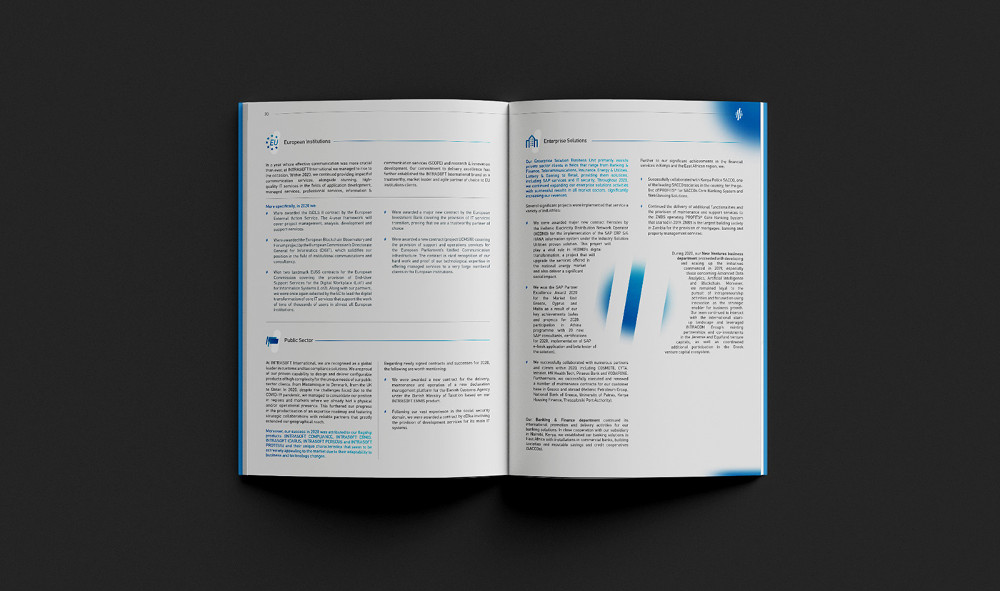 communication corporate editorial IntraSoft print report