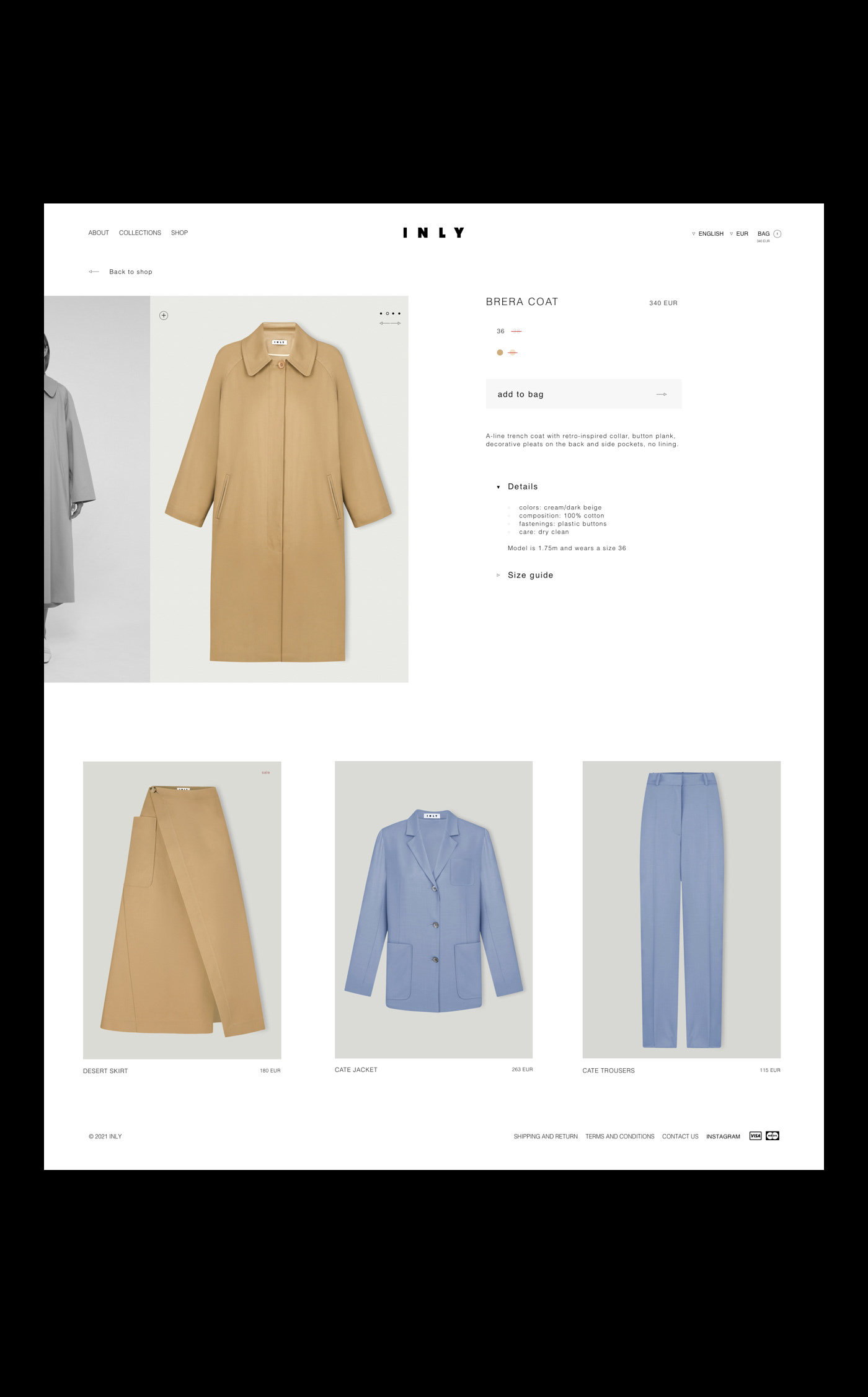 Clothing e-commerce Fashion  minimal shop store ux/ui Web Design  Website