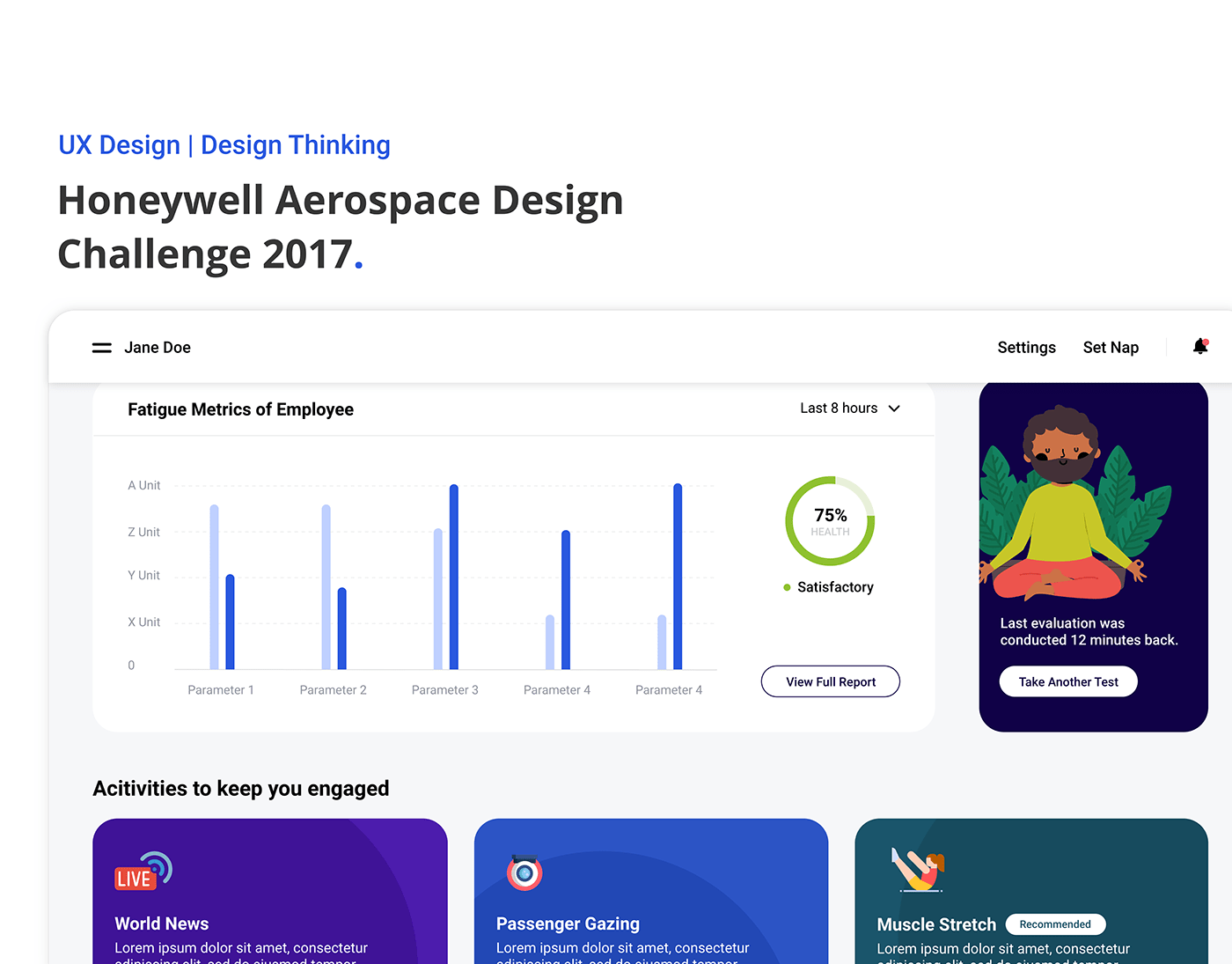 honeywell Aerospace UI design challenge design process design thinking interface design product design  user experience Web Design 