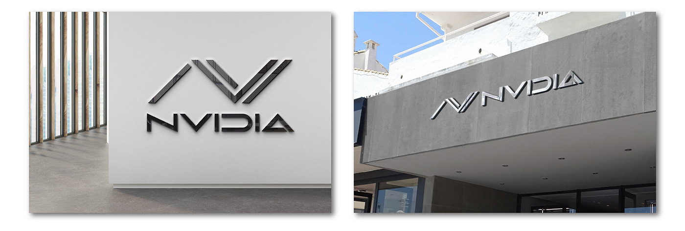 Logo Design visual identity nvidia graphic design  Visual Communication logo design adobe illustrator