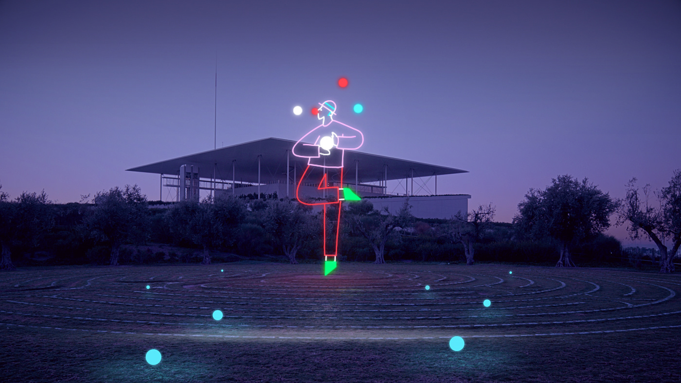 Christmas illustrations deer neon lights camoaign Character design  animation  shooting santa elvs