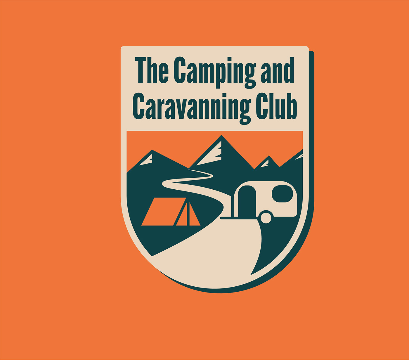 adventure brand camping caravan Caravaning   club logo outdoors Rebrand tent