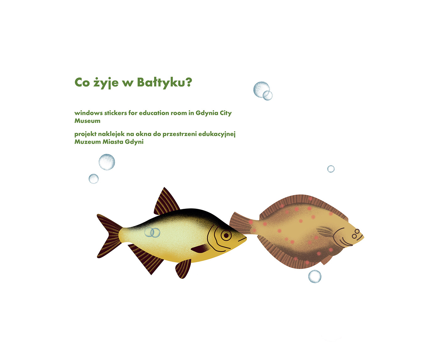 Baltic fish Flora graphic graphicdesign ilustration museum plants stickers StudentsProject