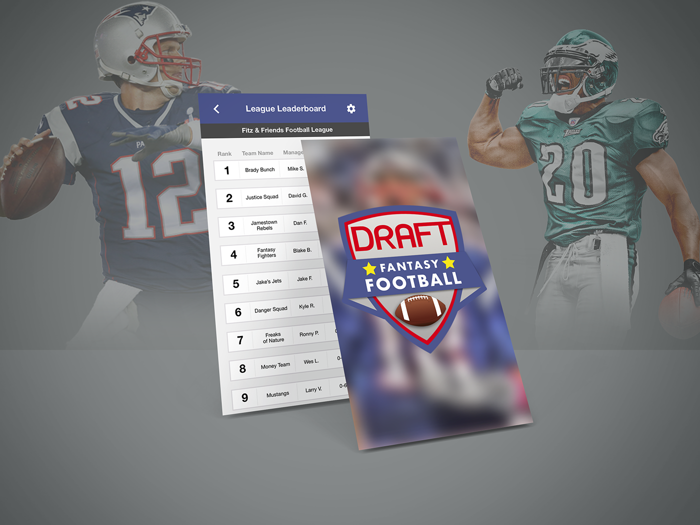 daily ui UI football fantasy Draft Leaderboard standings ux app mobile