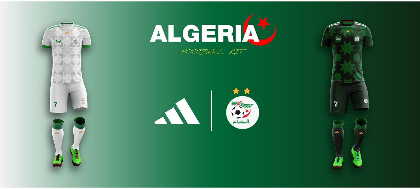 adidas Algeria football Football kit jersey morroco soccer sports word cup Zellige  