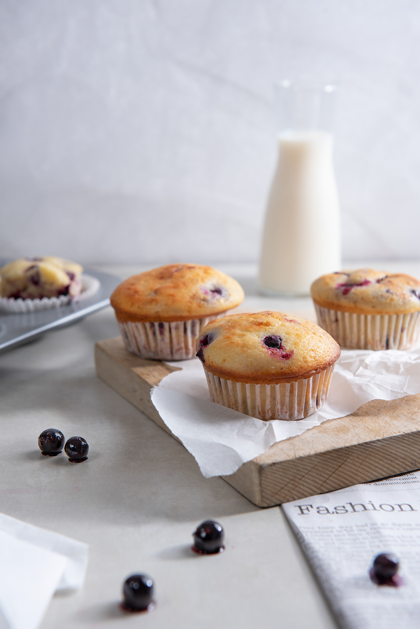 art blueberry Food  milk muffins Photography  splash styling  sugar