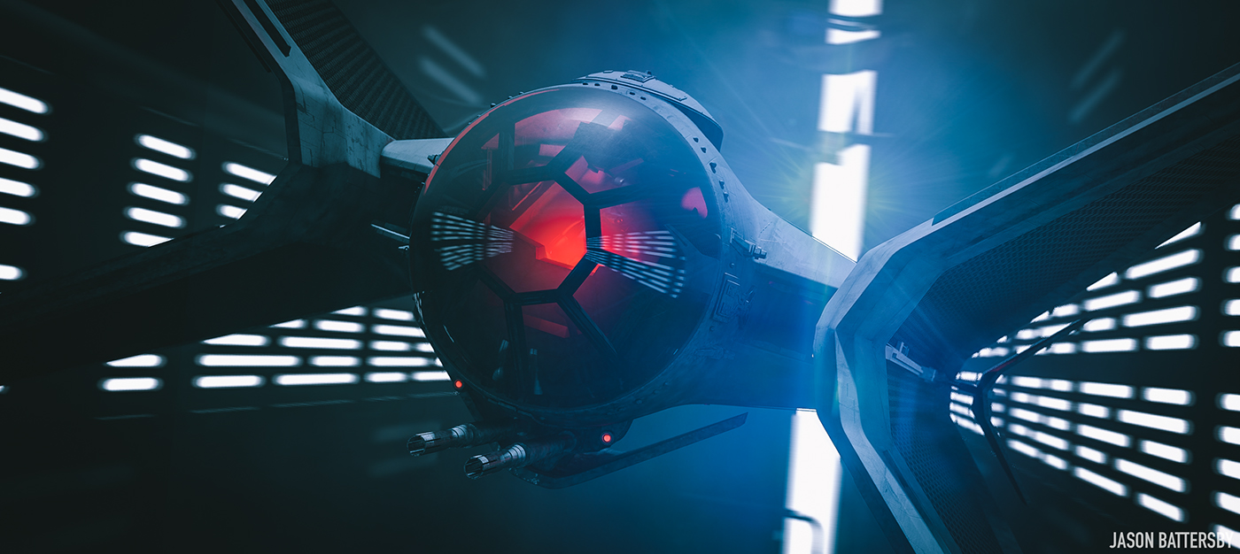 star wars rogue one The Force Awakens jason battersby Tie Fighter concept art Concept Ship space ship