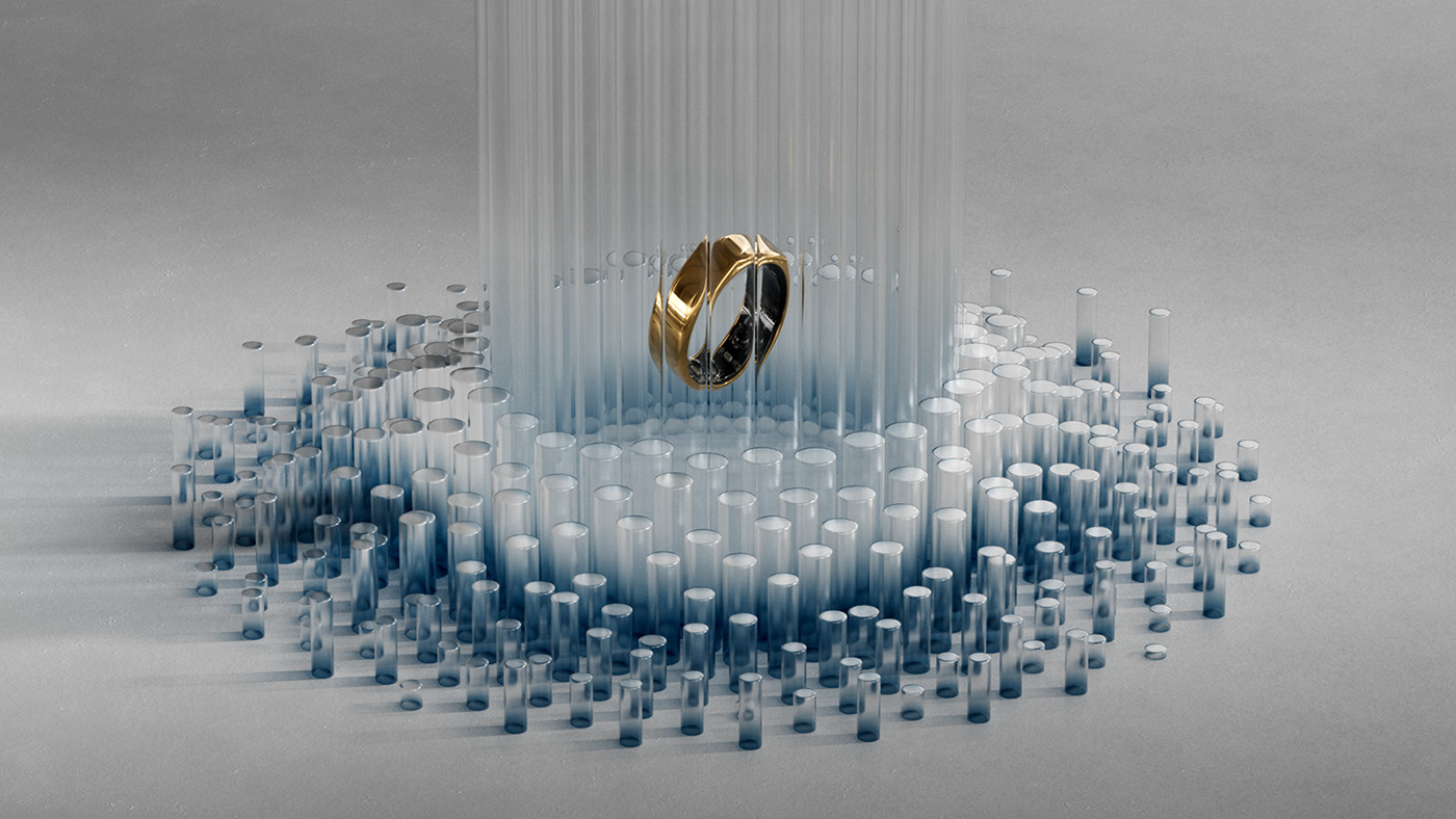 3D Advertising  c4d campaign CGI Health jewelry motion design print product