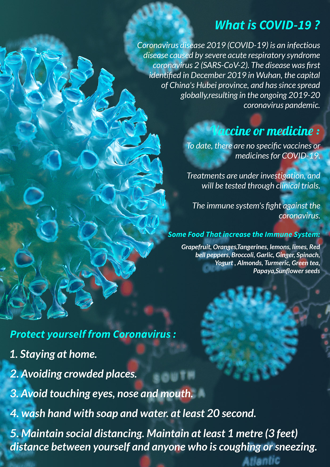 banner Coronavirus COVID-19 creative design immune system medicine SARS-CoV-2 stay home Stay Safe