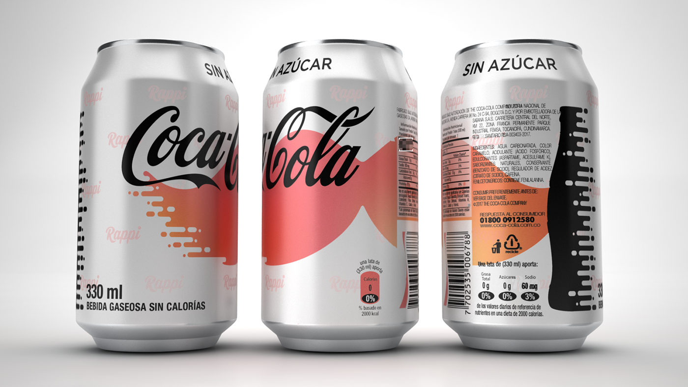coke cocacola can lata Render design