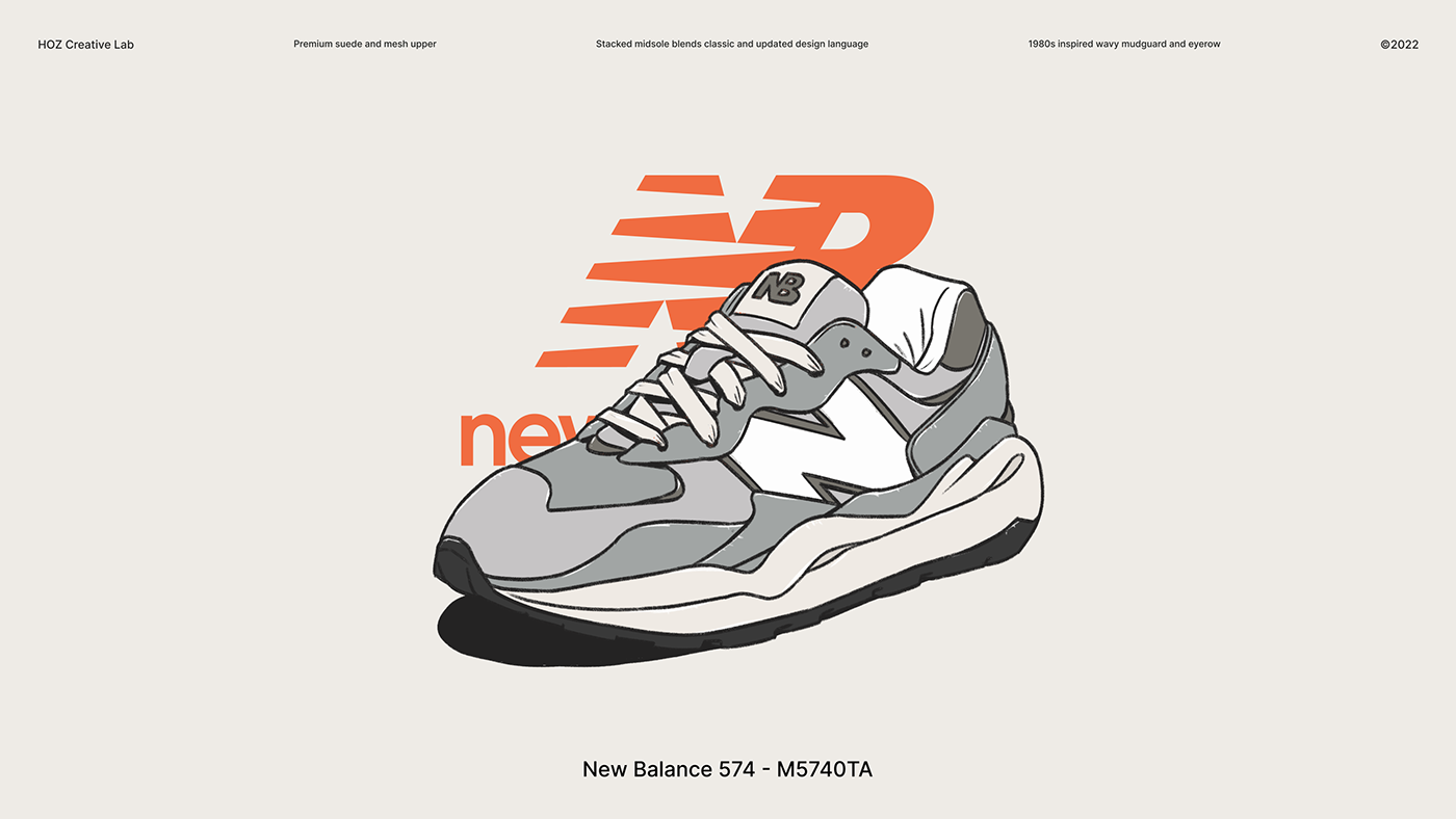 design graphic GREY DAY hypebeast motion New Balance shoes trend