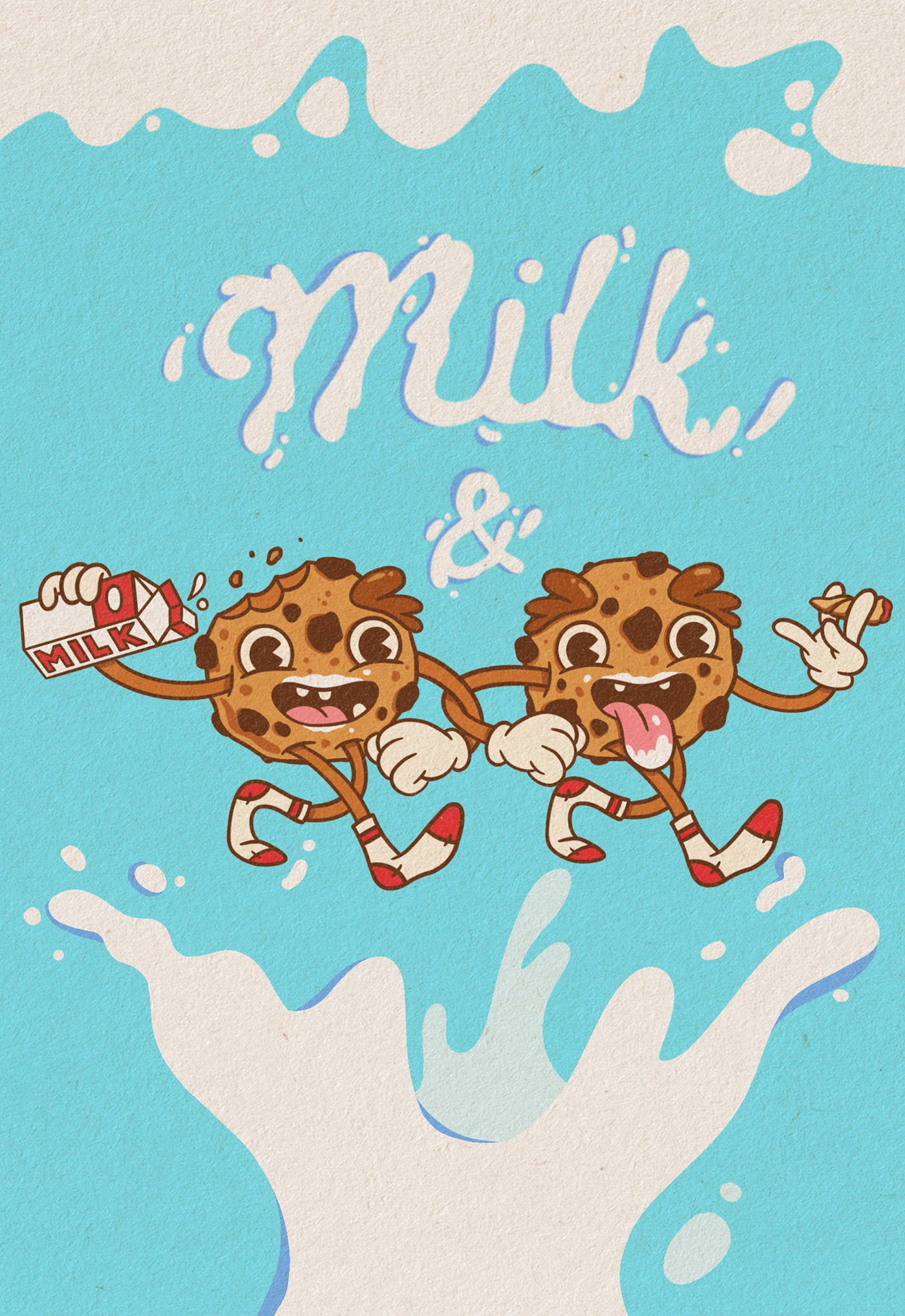 ILLUSTRATION  cartoon cookie milk