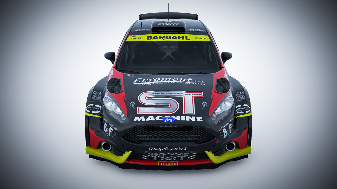 rally car Ford fiesta r5 Italy Competition Render