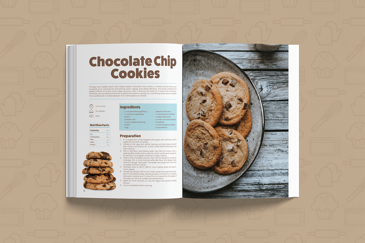 dessert Layout Layout Design recipe recipe book cookbook book editorial design  print InDesign
