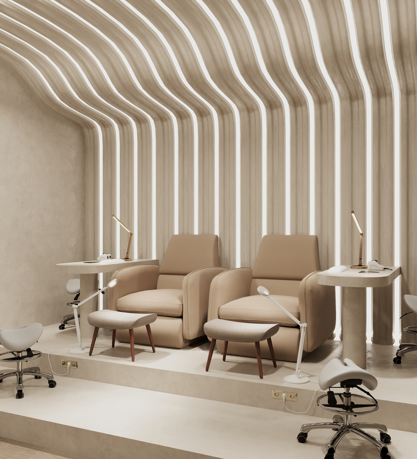 salon beauty woman 3ds max interior design  Render corona visualization 3D