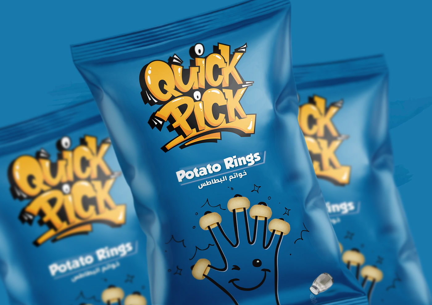 snacks Packaging branding  corn chips Quick Pick logo Food  design typography  