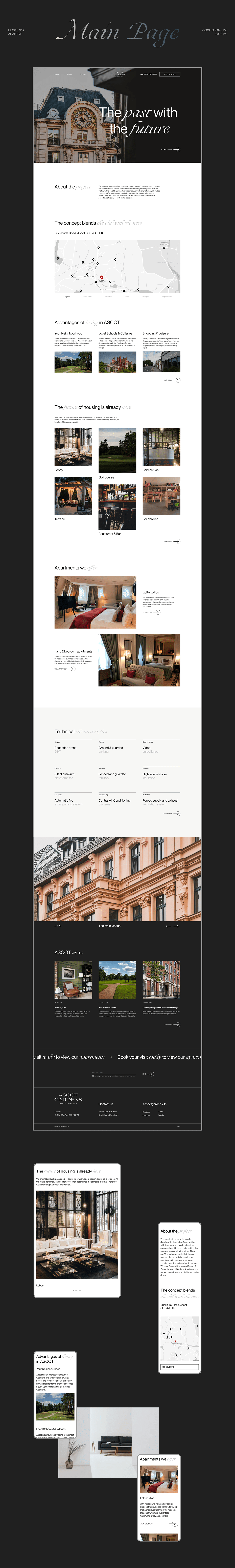 architecture Figma Interior property real estate realestate UI/UX Website