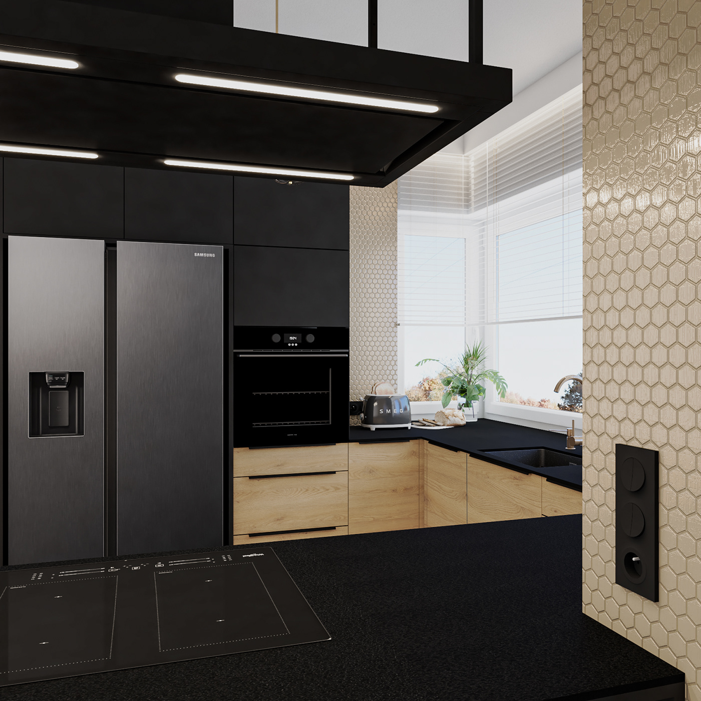 kitchen interior design  kitchendesign Interior Render visualization industrial design 