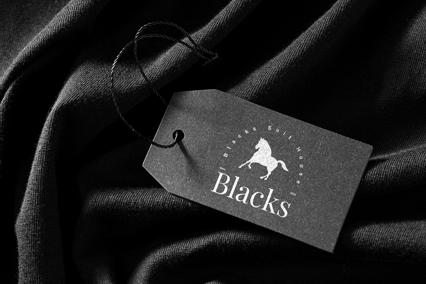 brand identity Fashion  Clothing blacks logo Logo Design visual identity Logotype Brand Design suit