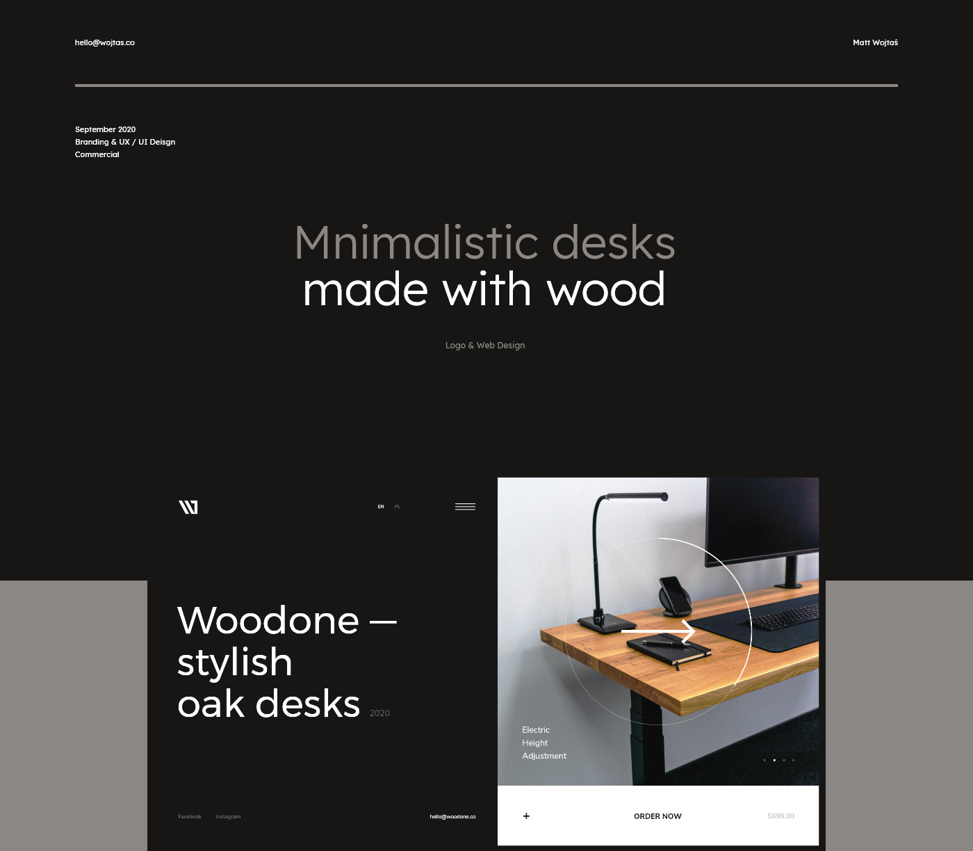 branding  desk furniture landing page typography   UI/UX Web Design  Website wood workspace