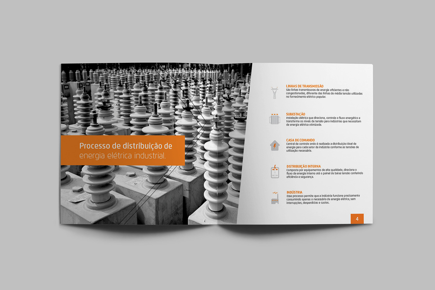 catalog brochure engineer modern design electrical Substation lines power portfolio